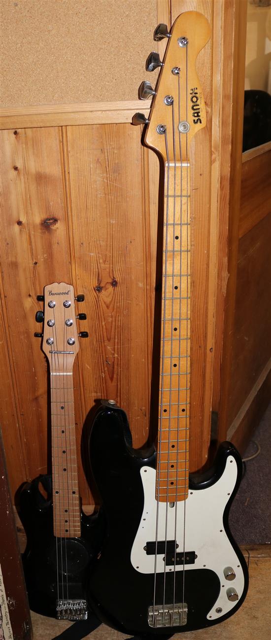 Electric bass guitar & 1 other